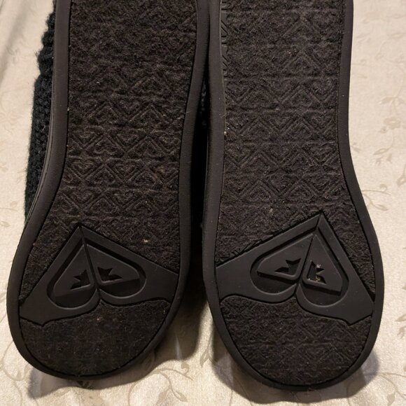 Roxy knit women's blk/multi trim sweater ankle/mid calf boots, size 7 - Picture 4 of 5